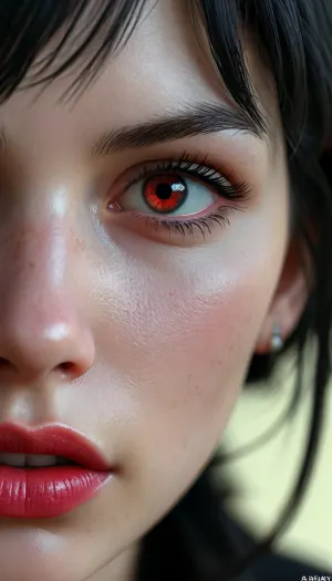 (image upscaler, super‑resolution), Steps, 30–50, CFG Scale, 6–9, denoising 0.45 + CFG 12, (Realistic Vision, 40–50 steps), и, (DPM++ 2M Karras), photorealistic skin pores, soft subsurface scattering, HDR lighting, High-Res Fix с Upscale 1.5–2x, (normal map strength 0.5–0.6), specular 0.2–0.3, SSS 0.8, HDRI, (int. 1.0–1.5), rim light, (R 0.95, G 0.85), roughness 0.3–0.4. В Iray/Blender Cycles — 512+, Daz Iray, Translucency Weight 0.8, Intel OIDN, color grade, gothic, goth, pale skin, dark black-red eyes, black hair, bangs hair, black eyeliner, (black lipstick), white skin, perfect eyes, small eyes, detailed eyes, small nose, good anatomy, ultra detailed, high resolution, fake breasts, slut face, whore, (ahegao:1), sexy posing, (illustration:1), (hand drawn:1), (anime:1), <lora:MJ52:1>, <lora:EnvyZoomSliderXL01:-1>