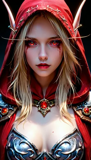 Sylvanas windrunner, cinewow, sylvanas, windrunner, blood, elf, <lora:cinewow-step00000300:.8>