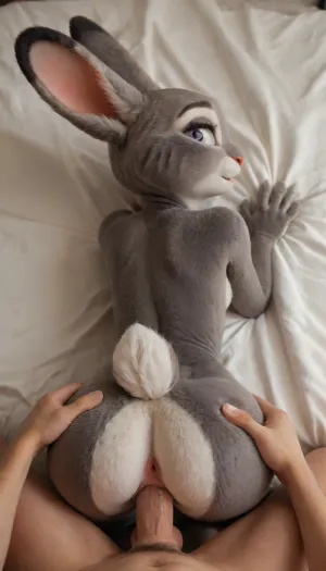 (Girl and boy), Judy hopps is pushing her little tight ass onto a BWC, completely naked. Vaginal penetration, beautiful body, jxdhxps, character, fursuit, <lora:xpenis-1.5e:1.3>, <lora:Judy_Hopps_Xl-000002:1.8>, <lora:FursuitXL:1.3>