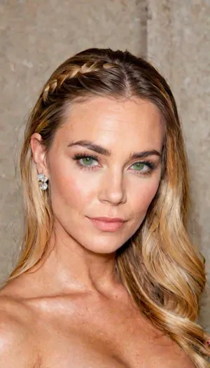 (From above), masterpiece, ultra-detailed, (photorealistic:1.4), (upper body shot), subject centered, adult woman, mid-to-late 30s, (55yo), (55 years old:1.5), ——————————————————————————————————————————
Pale skin, soft skin, symmetrical face, slightly wide mid-face, defined cheek structure, polished commercial beauty proportions, clean facial planes, narrow chin, ——————————————————————————————————————————
slightly narrow almond-shaped eyes, subtle lifted outer corners, (light green eyes), sharp iris detail, distinct limbal ring, alert confident gaze, direct eye contact, defined upper lash line, long curled eyelashes, subtle cat-eye eyeliner effect, ——————————————————————————————————————————
thin eyebrows, defined arch with visible peak, sharp tapered brow tails, polished retail-beauty brow styling, brows slightly darker than hair, ——————————————————————————————————————————
pronounced cupid’s bow, sharper upper lip edge, slightly fuller upper lip than lower, clean lip outline, natural satin finish, light Red lipstick, ——————————————————————————————————————————
straight refined nose, narrow bridge, clean proportional tip, ——————————————————————————————————————————
blonde hair with cool blonde highlights, smooth silky texture, (hair braided in one loose tail), (long braided hair:1.2), ——————————————————————————————————————————
Average weight, (mom bod), Medium B breasts, natural breasts, (round ass), (small thighs:1), shaved pussy, (perky nipples:1.4), visible vagina, ——————————————————————————————————————————
Royal blue backdrop, high-end commercial beauty lighting, high micro-contrast, sharp facial clarity, clean professional look, neutral background, retail beauty photography style, backlight