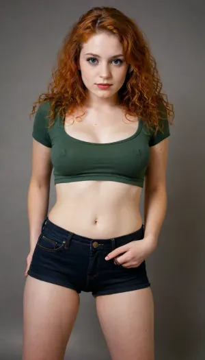 (the style of 1990's Polaroid flash:1), score_9, score_8_up, score_7_up, amateur selfie, sassy younger girl, (messy ginger hair:1), (deep-green eyes:1), (28H breast size:1), hands on hips, ((heavy dark makeup)), freckles everywhere, tight and firm, 18 years old girl, ((Wide hips)), low-rise jeans, very slim girl, Best quality, realistic, slim waist, nice perky tits, large breasts, (WIDE HIPS), Looking at the camera, (toned abs:1.3), toned pelvis, freckles, fresh face, (freckled face:1), fierce look, pale, very petite girl, very detailed, POV from slightly above looking slightly down.very sexy and very large boobs, (extremely busty:1.5), (the style of 1990's Polaroid flash:1.5), (fierce little emo girl), very busty, incredibly large and epic sized boobs, breasts of epic proportions, gorgeous emo girl wearing snug clothing accentuating her big and sexy bust bcy chest, snug shirt that makes her boobs look very big, extremely sexual curves, tiny waist, tight waist, microwaist, large bust, wide hips, fertile hips, skinny and lean physique. Sensual Emo female body. Long messy ginger hair framing a cute freckled face, very long curly hair, freckled face, freckled cheeks, beautiful freckles. Her eyes are an envious green, ., Black clothing, tight Tshirt, early 2000's emo attire, wearing emo clothing from the early 2000's, ripped low-rise jeans, low-rise skinny jeans, full length low-waist jeans. Dynamic lighting, natural lighting, key light, side light, . early 2000's Myspace profile pic selfie, kissy face selfie, standing up, good posture. score_10_up, score_9_up, score_7_up., Hollister, Jeans, <lora:Wet_Makeup__Runny_Mascara-000006:2>, <lora:Hollister_Lora_v1.0:2>, freckle, Freckles, Freckles_XL, <lora:Freckles_XL:.8>