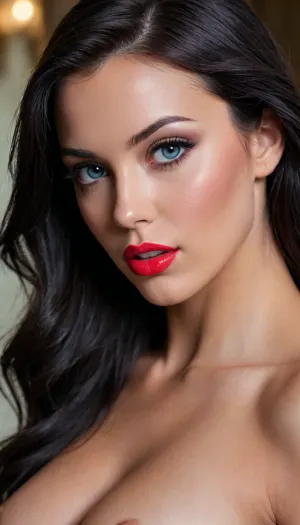 25+

Full Body

Naked

Full nude

Mikaela Banes from Transformers, professional makeup. Victoria´s secret show but nude. ultra-detailed face, very beautiful face, feminine, (height:1.3), black hair, tanned skin, fitted waist, perfect round and xxlarge breasts, sensual lips, in shape, blushing, red glossy lipstick, blue eyes, black eyeliner, wet hair, playboy book of nude style