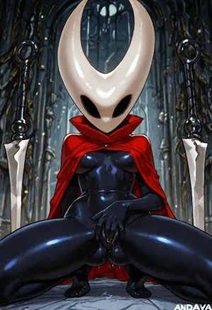 (Andava:1.6), (Hornet from Hollow Knight), solo, masturbating, fingering, <lora:add-detail-xl:1.2>, <lora:attractive_notrigger:1.2>, <lora:detailed_notrigger:1.2>, <lora:LCMTurboMix_Euler_A_fix:1.2>