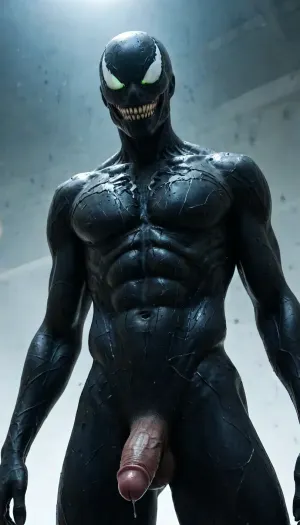 1boy, solo focus, young man, mid-transformation, symbiote organic mass surging, viscous black tendrils bonding to skin and ripping through clothing, (black symbiote covering his lower half), muscular build, defined abs, sweaty glistening skin, huge cock, flushed cheeks, short brown hair with bangs, green eyes, smug smirking gaze, white background, minimalist void, low angle shot, neon red accents, deep stylized shadows a cinematic, highly atmospheric visual style featuring dramatic lighting, cinematic shot, dynamic lighting, 75mm, Technicolor, Panavision, cinemascope, sharp focus, fine details, 8k, HDR, venom, vespid, clothes, <lora:Black_Slime_-_Anime:.8>, <lora:checkpoint-e36_s324:.8>, <lora:Venom_Spiderman_3_game-000004:.8>