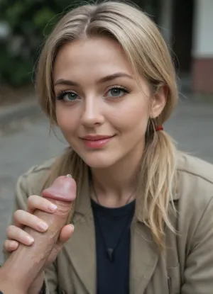 RAW photo, shot on NIKON'S D850, F/1.8, shallow depth of field, sharp focus on the subject, ultra-detailed micro features, highly detailed textures, realistic skin tones, vibrant colors, cinematic composition, maximum detail, hyper-realistic rendering, professional photo quality, handjob, (precum:1.8), (mature skin:1.4), (contemptuous smile), (long thick eyelashes, mascara:1.4), small penis, scrotum, <lora:Adonis_belt:.8>, riko, twintails, blonde, brown, short-sleeved, jacket, red, whistle, <lora:made-in-abyss-riko-sdxl-v10:.8>, 1930s, (style), 30s, hair, Vintage, retro, Archive, photo, <lora:Vintage style - XL 1930s SDXL v1.0:.8>