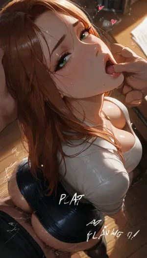 reiq meets markgavatino and melkor mancin artstyle, amazing photo quality, ultra realistic details, ultra high detailed characters, (masterpiece), (photo realistic), (hyper realistic), (high resolution), (maximum detail), score_9, score_8_up, score_7_up, highest quality, ultra-high resolution, photorealism, high quality, ultra-realism, 8k, HDR, ultra high detailed, indoors, evening, papers, cluttered desk, director's office, ((1 man, 1 girl)), the man in business casual office wear, (the man is taller than girl), very beautiful russian girl aged 20–25 has shoulder-length chestnut hair and gray-green eyes, lustful face, eye contact, aroused, desire, a blush, hard breathing, sensual lips, perfect body, firm round medium breasts, detailed skin, one mole on the right breast, small pendant around the neck, wearing a white shirt, (black knee skirt:1.4), (the clearly defined silhouette), (under clothing), silhouettes of underwear under clothing, cleavage, (the girl standing with her back to the man:1.4), girl looks up, (girl looks into a man's eyes), (man looks down at the girl's face), (man looks into her eyes:1.4), ((she arched back)), ((he pressed the girl's head top firmly to him)), (man pulls girl's head back by her lower jaw and chin), (holds her lower jaw and chin:1.2), (his thumb inside her mouth:1.5), ((he threw her head back)), girl's back view, (man pov:1.4), man pulled his cock out through his pants fly, Vaginal sex, (standing sex:1.8), (sound effects and cartoon hearts:1.2), (moaning:1.3), (from above view:1.8), creating dramatic chiaroscuro effects, perfect background, cinematic lighting, 8K, high detail, perfect anatomy, detailed faces, masterpiece faces, (detailed eyes), (masterpiece eyes), intricate detail, (photorealistic textures:1.2), (sharp focus:1.2), (refined textures:1.2), (natural shadows:1.2), (SuperQuality:1), (SuperQuality:1.2), <lora:MJ52:1.7>, <lora:Jeweled eyes-NAI:1.8>, <lora:BUT_SDXL_SHS:1.8>, <lora:attractive_notrigger:1.7>, <lora:dark:.8>