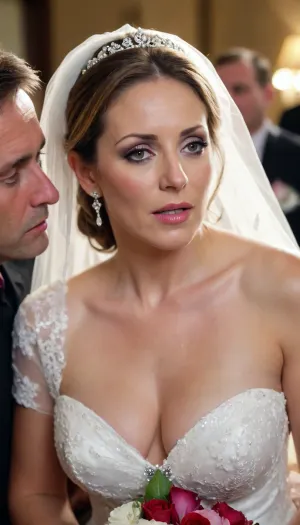 mature bride being fucked by three men on her wedding day