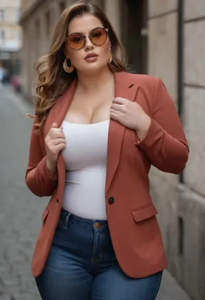 Professional portrait, Uhd, High res, Obese plumper plus-Size Model, eyeliner, mesmerizing eyes, squared face, chubby face, hair flowing hair, massive chest, finely drawn facial Features, massive fat thighs, (GER, Deutsch), Das Model trägt einen weit geschnittenen, schokoladenbraunen Blazer mit ausgeprägten Schultern. Darunter kombiniert es einen cremefarbenen Strickpullover. Eine dunkelblaue, weit fallende Jeans sorgt für einen lässigen Kontrast. Dazu trägt es elegante, dunkelbraune Lederstiefel.
Accessoires, Eine bordeauxrote Ledertasche setzt einen farblichen Akzent. Ein breiter Ledergürtel betont die Taille, während goldene Ohrringe und eine schmale Sonnenbrille den Look ergänzen. Ein locker umgelegter Schal unterstreicht den angesagten Lagenlook.
Gesamteindruck, Die Kleidung wirkt hochwertig, selbstbewusst und gleichzeitig entspannt. Besonders modern ist die Kombination aus Oversize-Schnitten, klassischen Materialien und wenigen auffälligen Accessoires.
Das ist ein Beispiel für den derzeit angesagten Modern-Chic-Stil – eine von mehreren wichtigen Moderichtungen 2026., round, breasts, but, <lora:round_breasts-XL-1.0:.8>, <lora:runga_8.1-000002:.5>, <lora:BUT_SDXL_SHS:.5>
