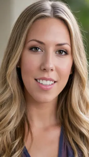 Create a, upper-body-portrait, (((from the hip to the head:2))), of, (((Colbie Caillat:2))), (((at the age of 18:2))), ., (((She has light ash-brown to caramel-brown, honey-blonde, ash-blonde, and champagne-blonde hair with light-blonde highlights and ombré tones—featuring soft color transitions from light brown to blonde, brunette, and light caramel:2)))