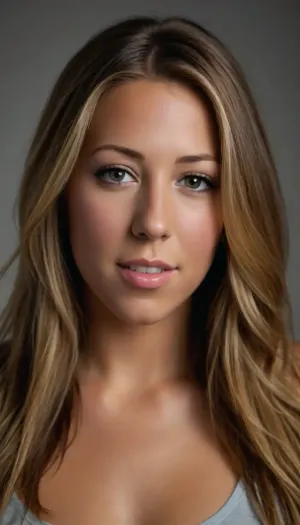 Create a upper-body-portrait of Colbie Caillat at the age of 18.