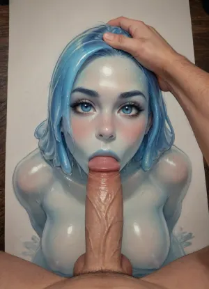 Hyperdetailed anime style image of a, ((clear body)), ((see-through body)), ((ghost)), ((see-through skin)), ((slime girl)), hand presses head down, transparent, ((transparent skin)), colored sclera, full body, nude, mature female, pov_deepthrt, deepthroating, a, man's, penis, blsdp, (reiq meets Melkor mancin art style), (Incase style:1), (2d sketch:1.5), <lora:futureistic_fantasy_anime_sdxl_v1:1.7>, <lora:Incase_Style__SDXL:1.7>, <lora:butterfly_macro:1.7>, <lora:SlimeGirl:1.6>