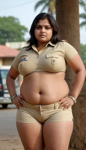 Indian hot chubby police girl no pants big ass no panty