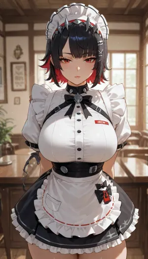 Ellen joe.She is a waitress. She is wearing a waitress uniform.
