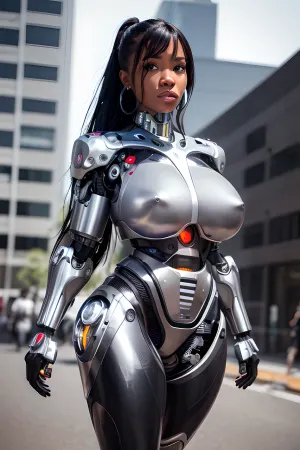 Una foto de una chica joven, extremadamente oscura con una enorme imagen de 8k y cola de batalla larga fue el ejemplo perfecto de porno AI. Tenía grandes pechos pervertidos, un cuerpo rizado, pezones lindos, y un