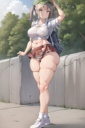 Высококачественная фотография девушки с длинными волосами, в купальнике и с стаканом воды, была сгенерирована с помощью генератора изображений с высоким качеством установки