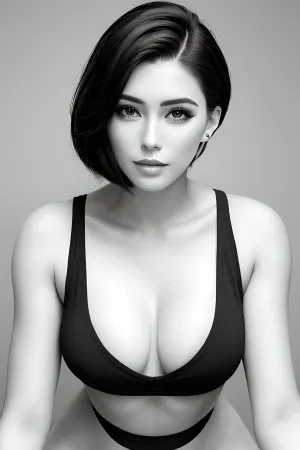 woman, 20 years old, Latin American, medium-sized eyes, square jaw, oval head, angular face, perfect makeup, lush hairstyle in the style of the 80s, high detail, complex details, large breasts, large areoles, nipples, <lora:murkysCumOnTongue_1:.8>, <lora:downblouseForBoobs_v1:.8>
