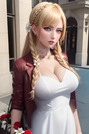 The AI-generated masterpiece was a stunning 8K photo with warm and joyful atmosphere, perfect illumination, best shadow, gym body, and cc Cup. It had the perfect illumination to showcase the beauty of the girl on the street. The picture was