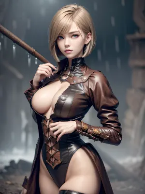 Alissa, 높은 res 사진과 매우 detailed 몸이있는 23 세의 한국 소녀는 모든 증기 펑크 애호가를위한 완벽한 마우스입니다. 그녀의 Victorian 복장과 긴 금발의 머리는 Steampunk Fantasy에 적합합니다