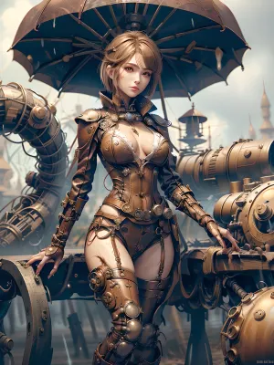 Alissa, 높은 res photogenic 기능과 voluptuous 몸을 가진 23 세의 한국 소녀는 놀라운 사진 촬영의 주제였습니다. 그녀의 멋진 자연의 아름다움과 Victorian steampunk 복장은 그녀의 완벽한 비율을 위해 완벽한 경기였습니다