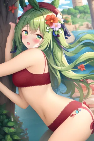 Lily, a girl with an unusual hobby of taking pictures of herself with her flower head as the main subject, created a stunning image of herself with her flower head in place of her head and shared it on social media. Intrigued by this new