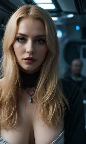 Die Frau war ein 25-jähriges Weibchen mit dunklen Haaren und blauen Augen. Sie hatte eine chaotische Frisur und trug Augenkontakt, die sie noch attraktiver aussehen ließ. Ihr Gesicht wurde von ihren blonden Haaren umrahmt, die auf