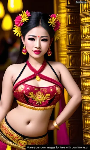 A woman clicks on a pop-up picture of an AI porn star, curious to see more