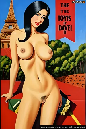 Painting ofrevolution in america in the style of Salvador Dalí, topless, medium boobs