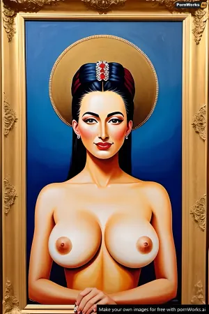 Salvador Dali's revolutionary topless painting depicts a group of people holding guns and wearing masks, with the text "AI Revolution" written in the background. The painting is full of sexual tension and energy, with the revolutionaries looking ready to take on