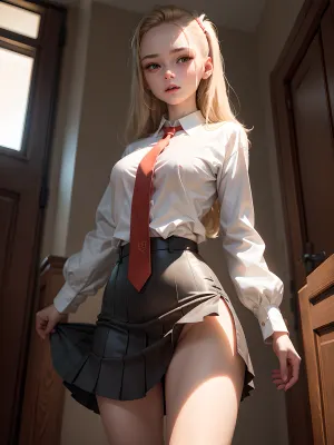 ソビエトの先駆的な少女、18歳、細いウエスト、フィット感、超繊細な目、非常に詳細な目と非常に詳細な顔の高解像度のAI生成されたporn画像