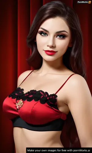 a very beautiful Пермь woman, background Пермь, red, black, yellow, brown