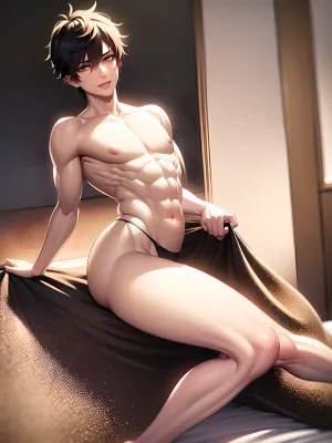 एआई ने उच्च रिज़ॉल्यूशन और अल्ट्रा-डिटेलेड फोकस के साथ अश्लील फोटो उत्पन्न की, जो पुरुष नायक के गोल bulge पर पूरी तरह से अपने मर्दाना शरीर को दिखाती है