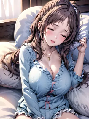 L'AI ha generato un quadro pornografico di una bella ragazza con una collana e sdraiata a letto, con l'immagine che è dettagliata e avere la migliore qualità