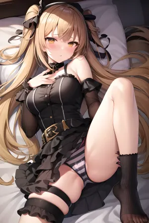 L'artista alto e imminente era conosciuta per la sua opera d'arte molto dettagliata e realistica. Un giorno, ha deciso di provare qualcosa di nuovo - creando un quadro pornografico con un assistente AI. Mentre si posa sul letto con guance arrossite e carine