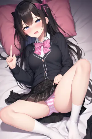 人工智能制作了一个可爱女孩的照片 长袖子和袜子 正在产生色情内容