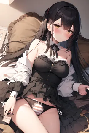 Das Mädchen lag auf ihrem Bett, ihre gestreiften Höschen zeigten ihre perfekt geformten Beine. Sie fühlte sich peinlich und geduldig, als sie erkannte, dass sie das Bild der AI-Pornos auf ihrem Computer verlassen hatte. Als sie versuchte, zu decken