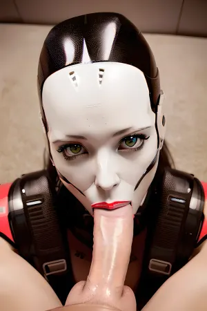 La joven adulta con la textura de piel muy detallada y el cuerpo de alta definición estaba posando para un fotógrafo profesional, con un traje de arte Shadbase y disfrutando del placer de ser fotografiado por el fotógrafo profesional