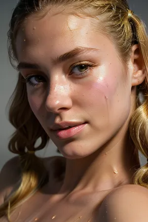 一个年轻的瑞典女孩,长着金发,腰很窄,脸朝下躺在床上,她裸体全身汗流. 她的臀部上可以看到她的棕色线,她有两个来自瑞典的瘦女在拍摄她的照片. 那个