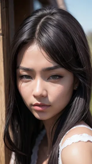 A IA gerou uma fotografia hiper-realista ultra-detalhada de uma menina no centro, com 8k uhd, alta res, HDR e alto-res