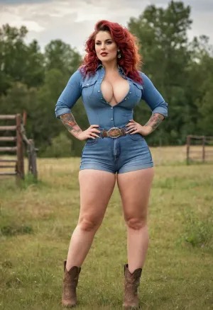 Una mammina di campagna ostile ha posato per l'immagine generata dall'intelligenza artificiale del suo amante, mostrando il suo fascino seducente e il suo bottino arrotondato. Aveva le mani neon dietro la testa, e solo due gambe erano visibili nella foto. I suoi fianchi larghi