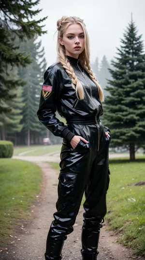 Молодая викинговая девушка сидела перед компьютером, глядя на экран с интенсивным фокусом. На ней была плотно обшитая черная бака сверху, а грузовые брюки втиснули в ее армейские ботинки. Ее длинные светлые волосы каскадировали ее назад в блестящем