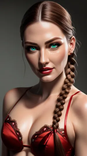 L'IA a généré une image porno hyper-réaliste de la plus haute qualité, avec un visage très détaillé avec des larmes sur les joues et un ruban rouge dans les cheveux. L'image est illuminée par un éclairage plein écran, un éclairage parfait et un éclairage parfait. Les