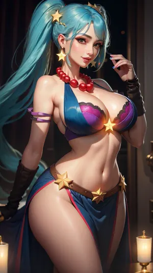 Lyco spielte ein neues Spiel in der Arcade, als sie bemerkte, dass ein Mann sie mit intensiven Augen anstarrte. Er hatte lange, fließende Haare und große Brüste, die perfekt in seinem eng anliegenden Outfit gezeigt wurden. Als sie spielten, konnte Lyco