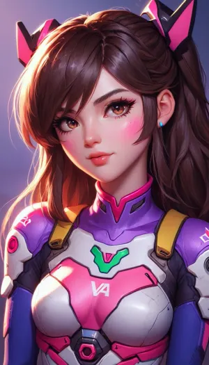 D.va, le personnage de dessin à crayons rugueux 2d sexy de Overwatch, est devenu un favori des fans en raison de sa tenue unique inspirée de l'anime et pose sexy