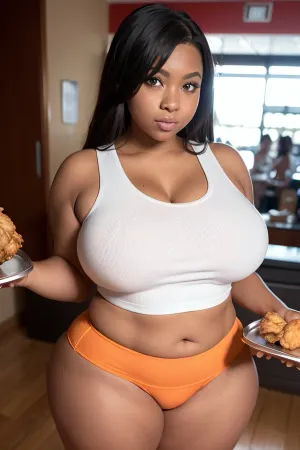 長いオレンジのイルカのショートパンツとユーモラスなアスのウェイトレスは、フーターズレストランで顧客にサービスを提供しています。 彼女は完璧なアス、フルブレスト、そして彼女の背中を覆った長い波状の髪を持っていた。 彼女のスマイズは魅惑的だった