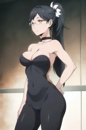 Kiyoko는 그녀의 trusty Fujifilm X-T5 카메라와 사진 촬영에 대 한 구성, 그녀의 긴 다리를 표시 하 고 단단한 블랙 드레스에서 perky breasts. 그녀 felt confident 에 각각의 샷 촬영 로 Pussy Outfit's 대단히