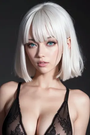 A young Russian girl with symmetric face, symmetric tits, symmetric ass, and size body of 25 years old is posing for a picture in her bedroom