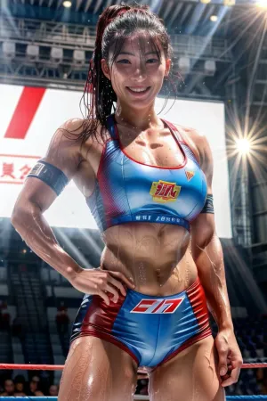 Ein 20-jähriger japanischer und französischer Mix Super photoreal AI generierte Porno-Bild mit einem perfekten Lächeln, verschwitzt, groß und sportlich Körper in einer weißen nassen Haut Pose