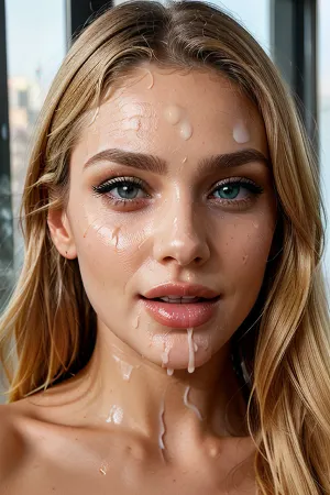 Fotoğraftaki kadın büyük dudaklar, geniş kalçalar ve simetrik bir yüz olan 18 yaşındaki sarışın. Uzun gözlere ve mükemmel kaşlara sahiptir. Derisi pürüzsüz ve yumuşak, bir süt beyaz kompleksi ile