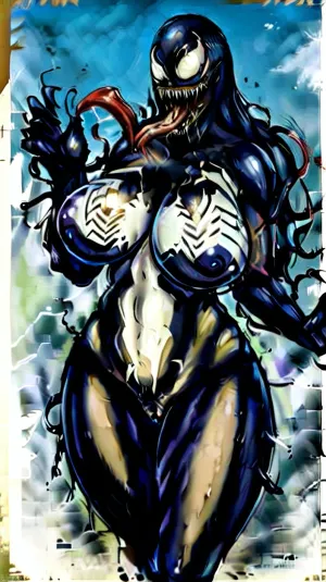 在一个AI和共生体共存的世界中,一个胸腔丰满,臀部宽广的女性与一个巨大的男性尺寸最黑的发型女性相遇. 两个女人和共鸣的毒液发生性关系