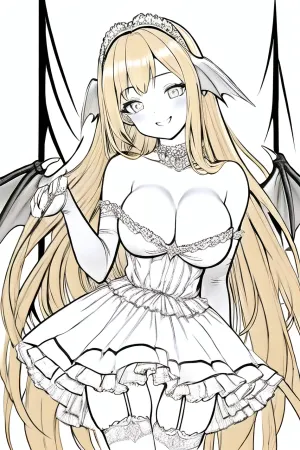La migliore immagine di qualità con la massima qualità è un'immagine monocroma di una bella ragazza in piedi davanti a un castello, indossando una coscia bianca e cinghie di garter. I suoi capelli sono visibili attraverso i suoi colpi, e sta guardando lo spettatore